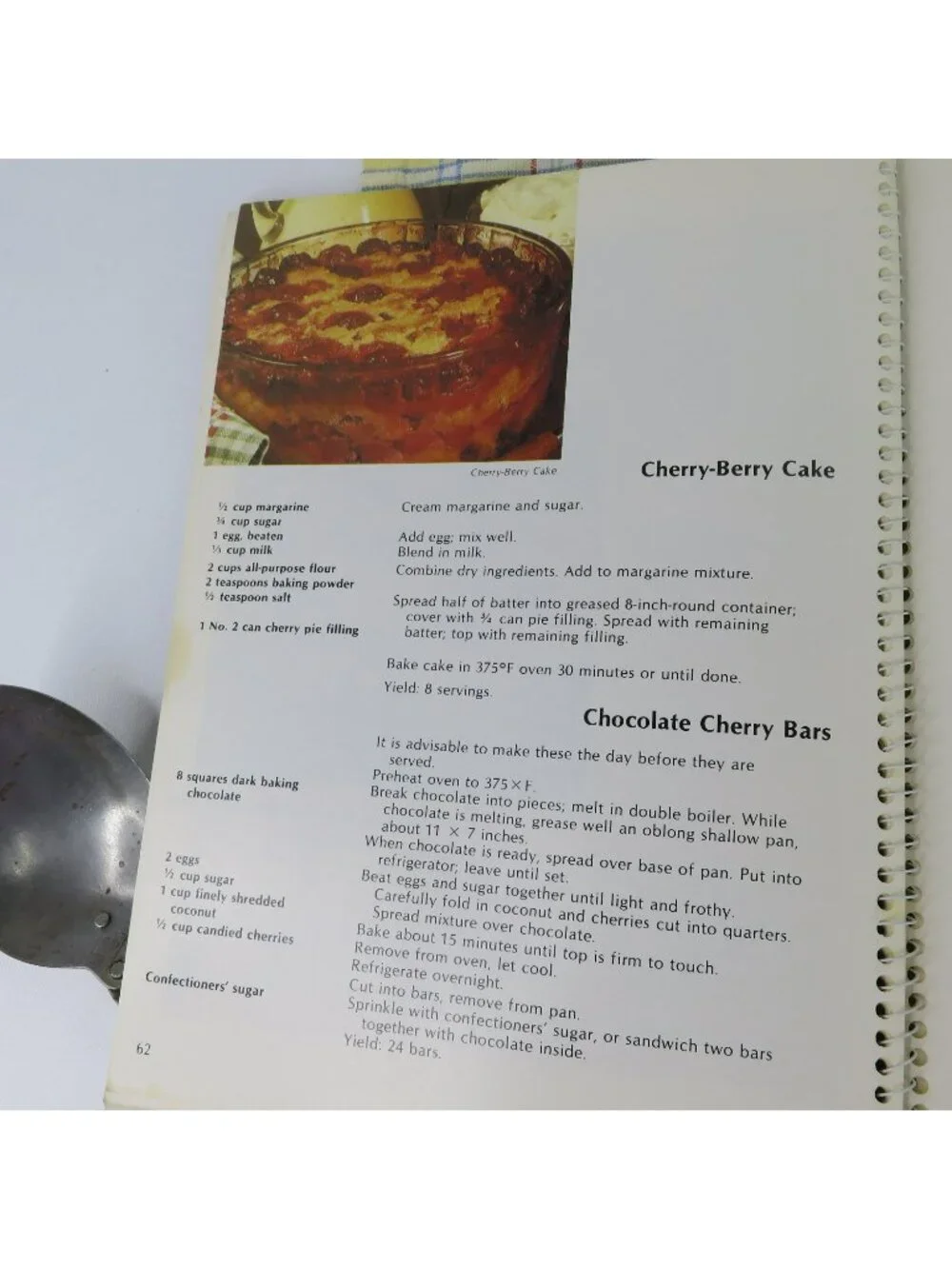 Nice & Easy Cooking Cook Book 1983 Spiral Bound Cookbook Edited by Jane Solmson